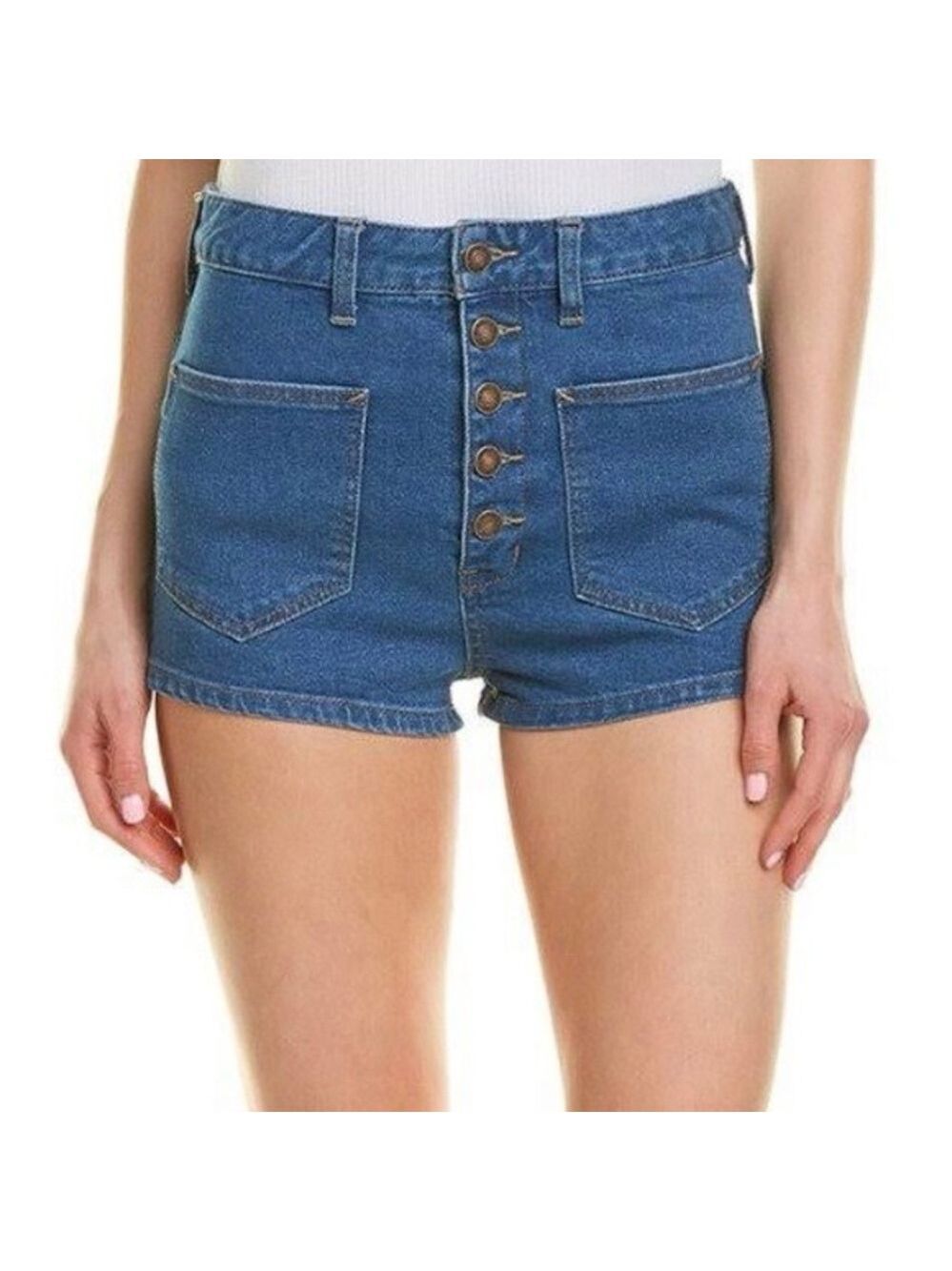 Like new Free People We the Free Bridgette Denim Shorts Pacific Indigo size 26